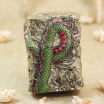 Zippo antique silver glow-in-the-dark Dragon jacket lighter – alternate view 1