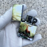 Zippo Père David’s Deer forest scene full-wrap color lighter – alternate view 3