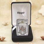 Freemasonry limited-edition sterling silver Zippo Armor lighter – presented in its original black Zippo box