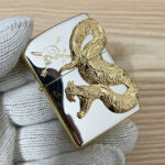 Japanese Zippo gold Big Snake emblem lighter – alternate view 2