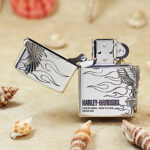 2019 Japanese Zippo Harley-Davidson Silver Etched Lighter – product image 3 of 7