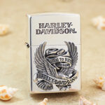 2016 Japanese Zippo Harley-Davidson Silver Big Eagle Lighter – product image 1 of 7