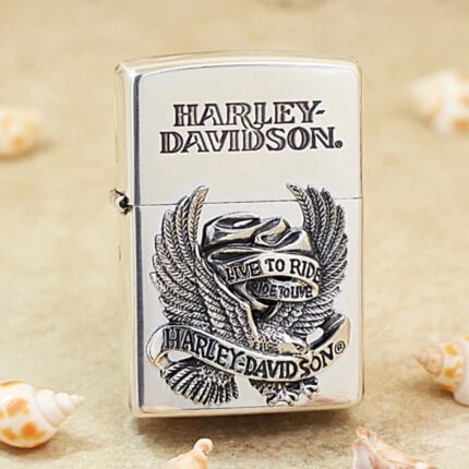 2016 Japanese Zippo Harley-Davidson Silver Big Eagle Lighter – product image 1 of 7