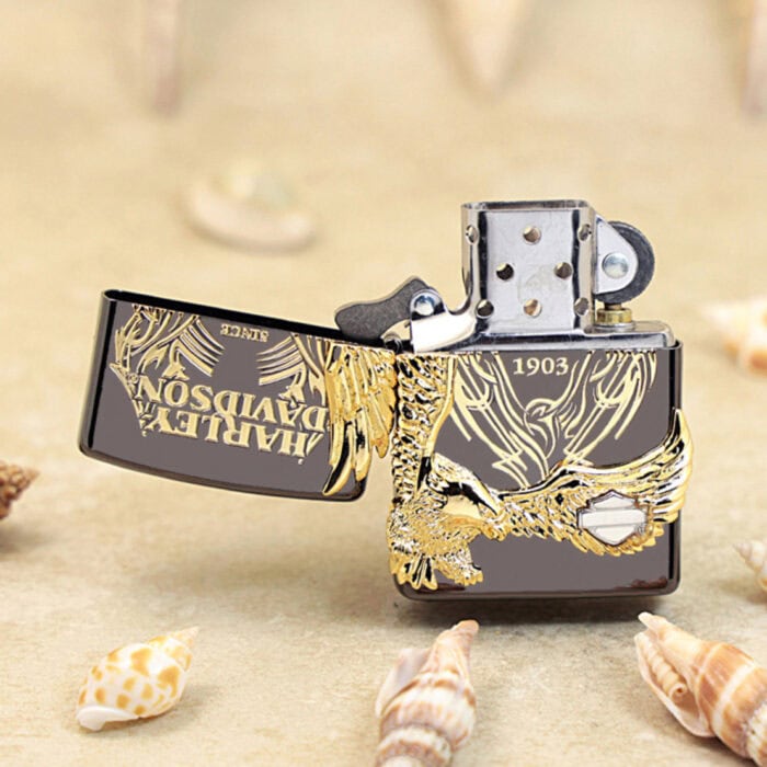 Harley-Davidson Zippo HDP-15 24K Gold Eagle | KingZendo