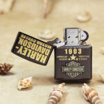 2019 Japanese Zippo Harley-Davidson Black Ice Gold 1903 Eagle Lighter – product image 3 of 7