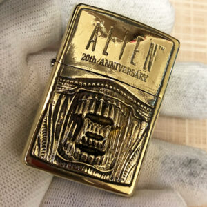 Zippo Etching Brass H.R. Giger Alien Emblem Lighter #2