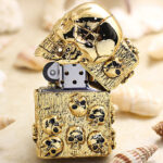 Japanese Zippo Gold-Plated Big Skull Emblem Lighter – product image 3 of 6