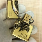 Alien Emblem No. 3 Zippo lighter engraved side view