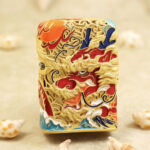 Zippo gold enamel glow-in-the-dark Dragon jacket lighter