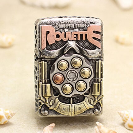 Zippo Russian Roulette Dangerous Game Metal Jacket Lighter