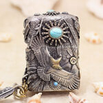 Zippo silver Flying Eagle metal jacket lighter