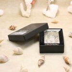 KZ129 skull and rose lady engraved Zippo Armor lighter presented in the original box