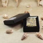KZ149 dragon geisha and katana woman Zippo Armor lighter displayed in its original box