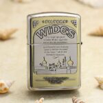 Wides advertising text and mosque skyline on the reverse of KZ151 Zippo Armor lighter