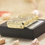 Zippo base stamp and polished edges of KZ152 cat Armor lighter