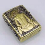 Girls Love Cowboys woman in cowboy hat engraved on the reverse of KZ157 lighter