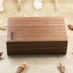 Closed wooden outer presentation box supplied with KZ158 elephant Zippo Armor lighter