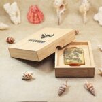 KZ172 rose lady Zippo Armor lighter displayed in its wooden presentation box