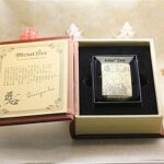 KZ190 samurai Zippo Armor lighter in book-style presentation box with certificate