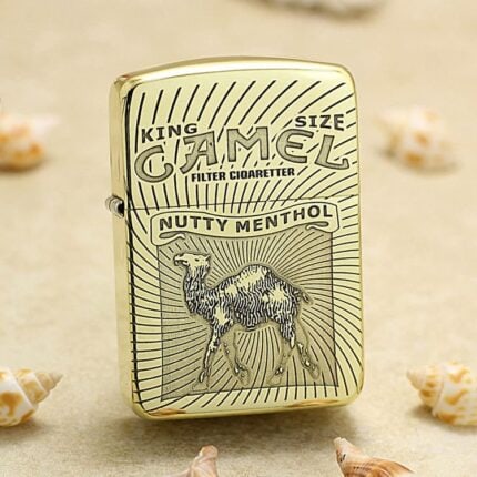 Camel King Size Nutty Menthol artwork engraved on brass Zippo 1941 Replica lighter