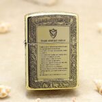 Game of Thrones brass Zippo Armor lighter with Night's Watch oath panel