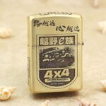 Jeep Rubicon Zippo Armor lighter with 4x4 graphic and Chinese lettering