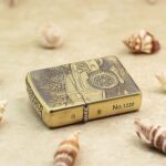 Jeep Rubicon brass Zippo Armor lighter reverse winter vehicle scene