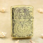 Guardian Angel Zippo Armor lighter geometric seal engraving close-up