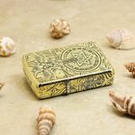 Guardian Angel brass Zippo Armor lighter reverse star and scrollwork