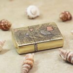Great Wall brass Zippo Armor lighter reverse scenic engraving