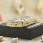 Great Wall engraved Zippo Armor lighter displayed on presentation box