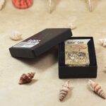 Tom and Jerry brass Zippo Armor lighter in open Armor Case box