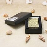 Arabesque engraved Zippo Armor lighter in open box