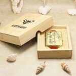 Dragon and woman brass Zippo Armor lighter in wooden gift box