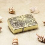 Phoenix brass Zippo Armor lighter rear engraving detail