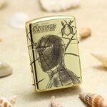 Spider-Man Zippo Armor lighter with character and web graphic engraving
