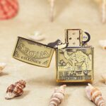 Open Camel Desert Map brass Zippo Armor lighter with vintage lettering