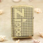 Windy Girl Stars brass Zippo Armor lighter reverse star engraving
