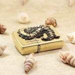 Japanese Zippo Antique Brass Scorpion Emblem Lighter – product image 5 of 7