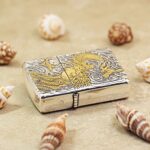 Gold Dragon silver-tone Zippo Armor lighter reverse artwork