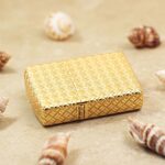 Gold-tone woven braid Zippo Armor lighter reverse view