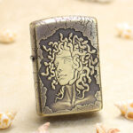 Medusa high-polish brass Zippo Armor lighter front view
