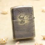 Medusa brass Zippo Armor lighter serpent engraving detail