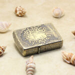 Medusa Zippo Armor lighter alternate engraved view