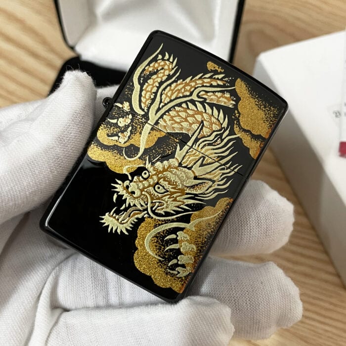 Japanese Zippo Traditional Crafts Maki-e Urushi Dragon Lighter