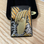 Japanese Zippo Maki-e Urushi Carp Gold Leaf Lighter - Image 3