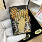 Japanese Zippo Maki-e Urushi Carp Gold Leaf Lighter - Image 6