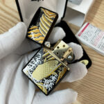 Japanese Zippo Maki-e Urushi Carp Gold Leaf Lighter - Image 8