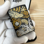 Japanese Zippo Maki-e Urushi Chinese Dragon Gold Leaf Lighter - Image 5