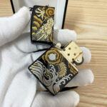 Japanese Zippo Maki-e Urushi Chinese Dragon Gold Leaf Lighter - Image 12